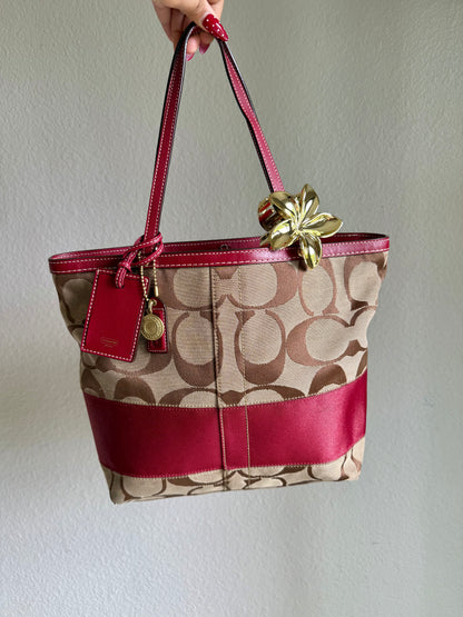 Vintage Coach Shoulder Tote Bag