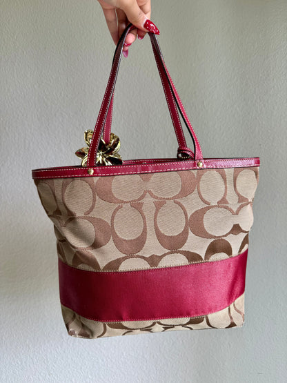 Vintage Coach Shoulder Tote Bag