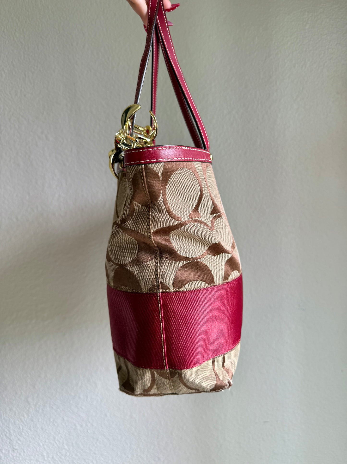 Vintage Coach Shoulder Tote Bag