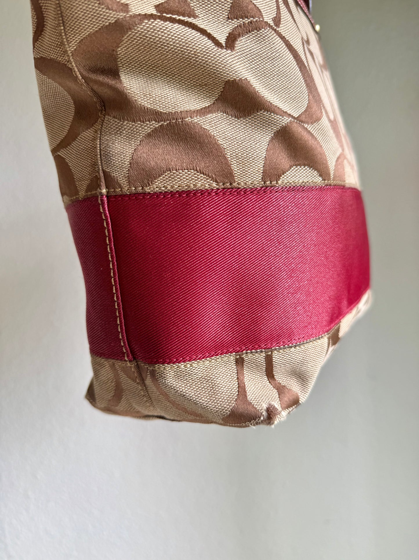 Vintage Coach Shoulder Tote Bag