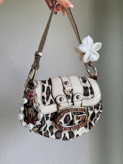 Vintage Guess Leopard Shoulder Bag