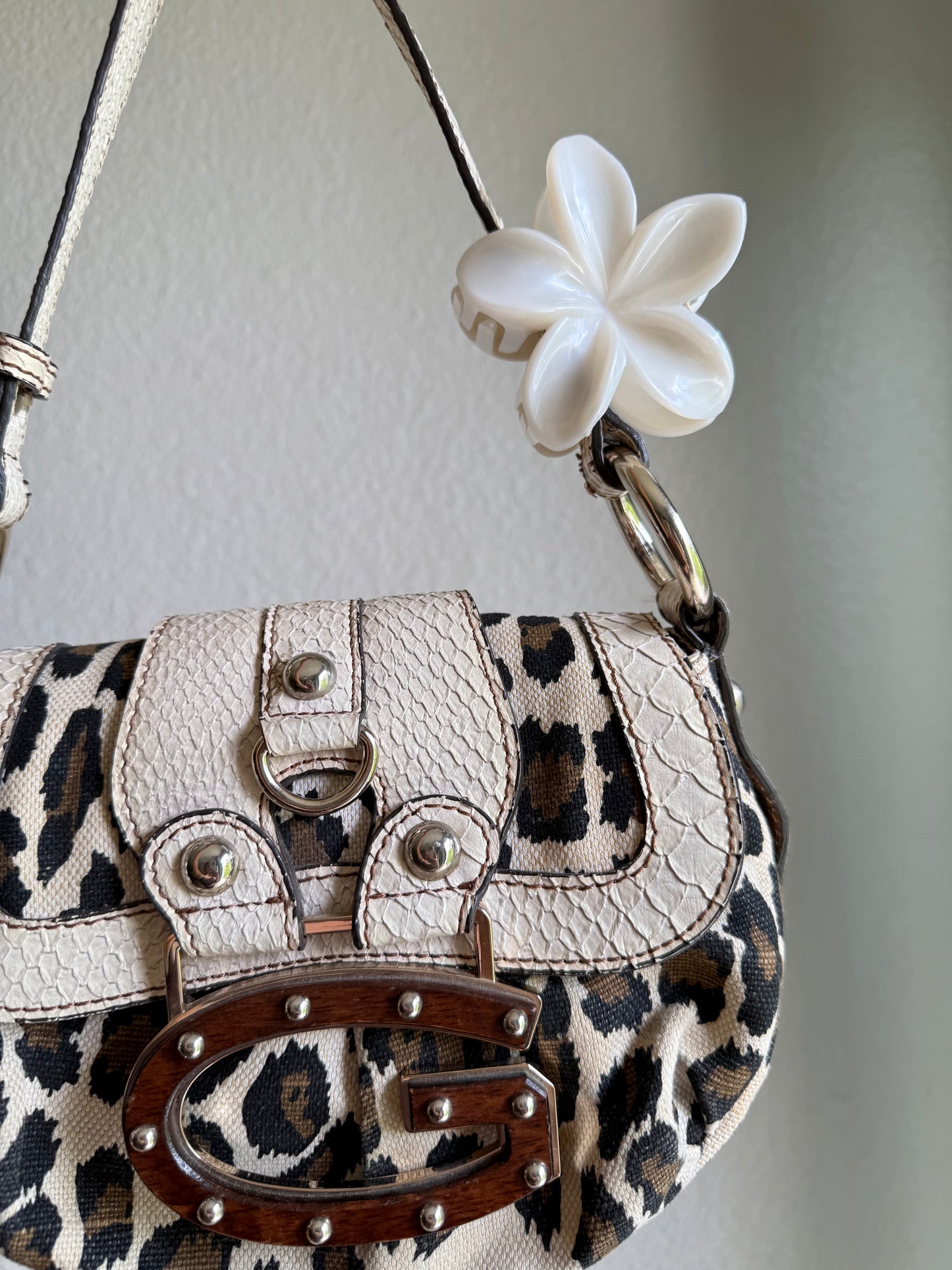 Vintage Guess Leopard Shoulder Bag