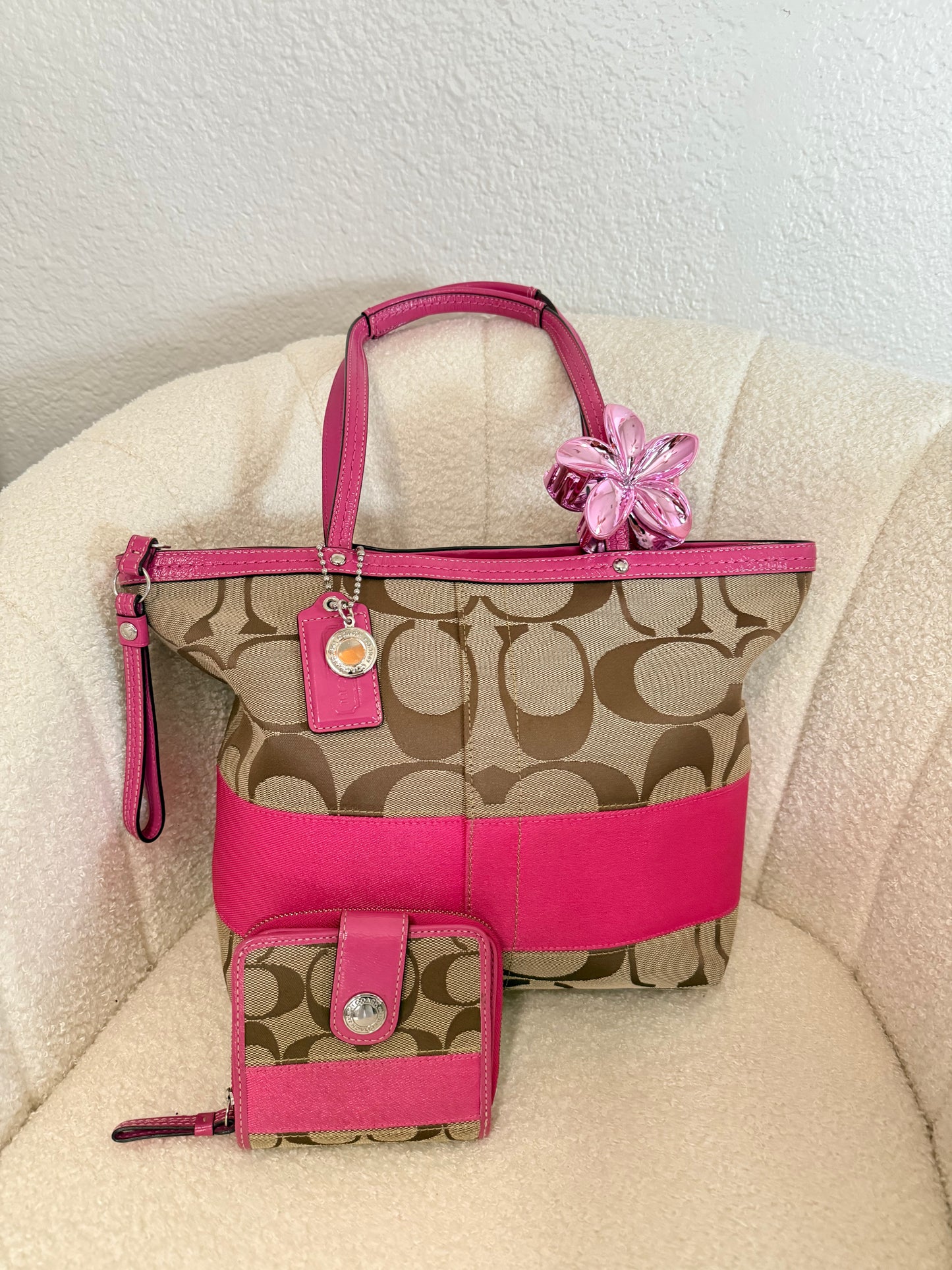 Vintage Coach Shoulder Tote Bag