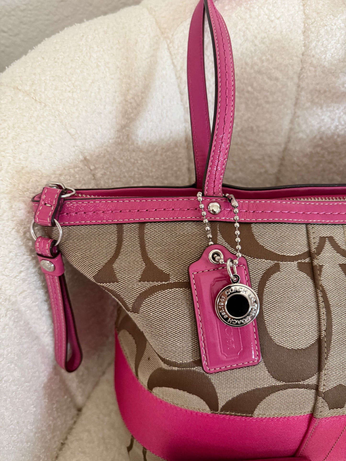 Vintage Coach Shoulder Tote Bag