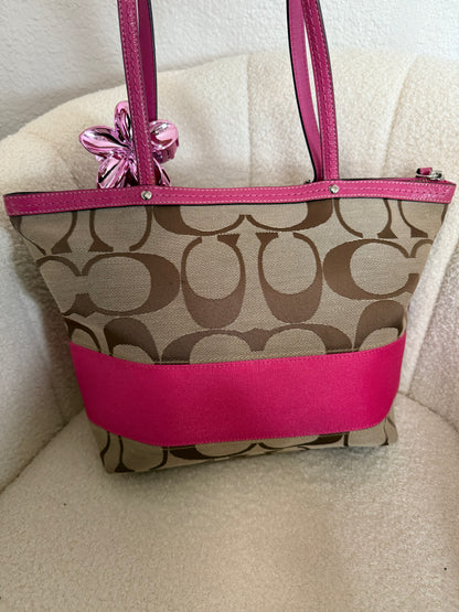 Vintage Coach Shoulder Tote Bag