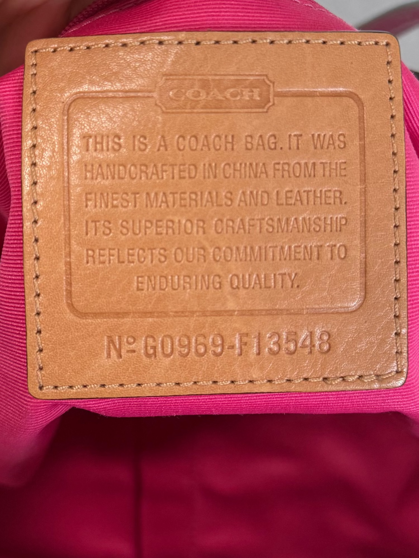 Vintage Coach Shoulder Tote Bag