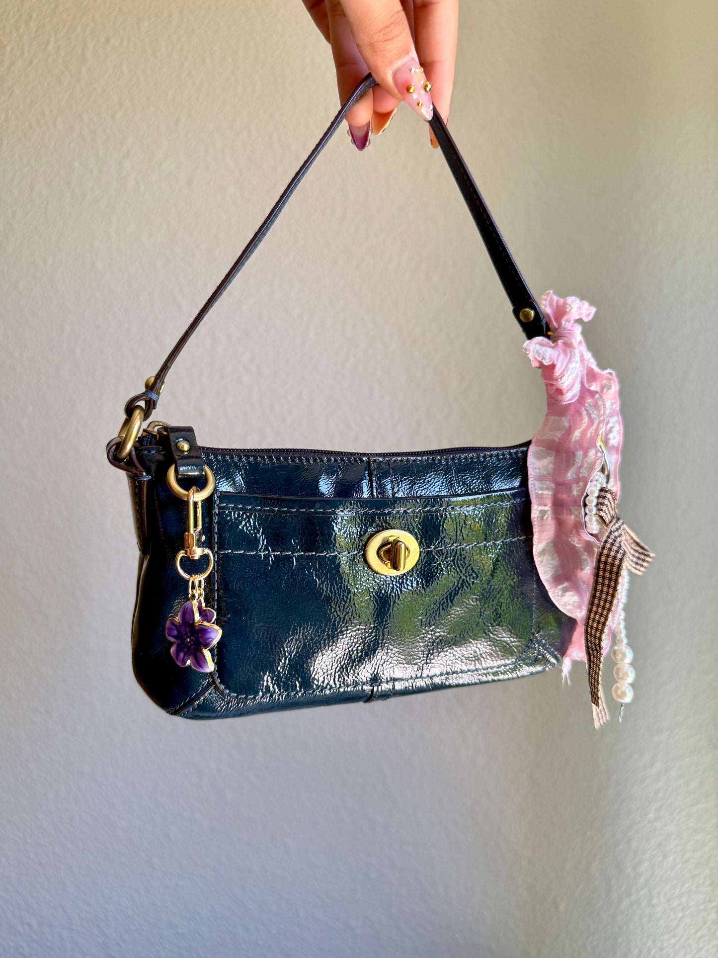 Vintage Coach Turnlock Clutch Bag