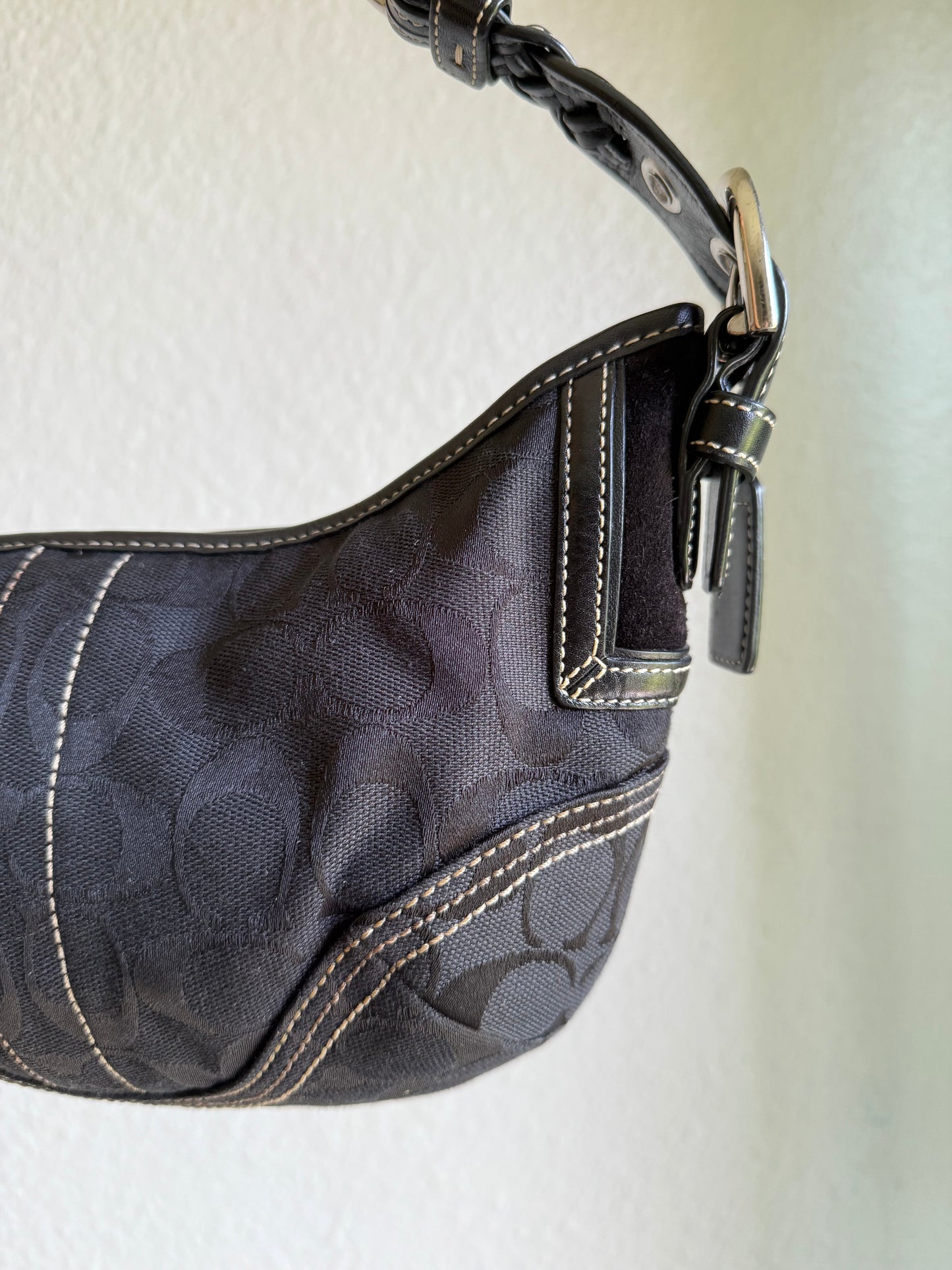 Vintage Coach Monogram Soho Hobo Shoulder Bag