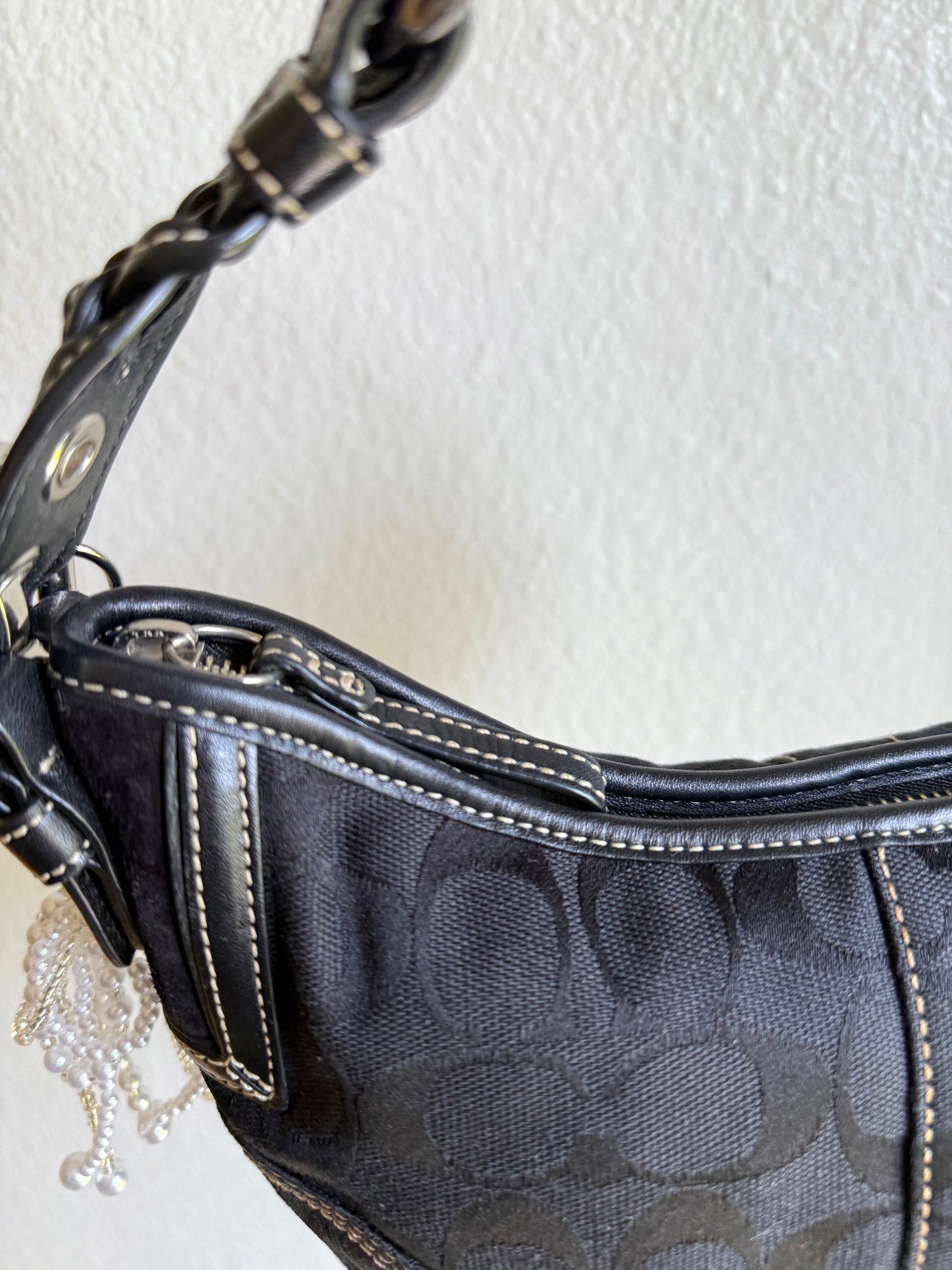 Vintage Coach Monogram Soho Hobo Shoulder Bag