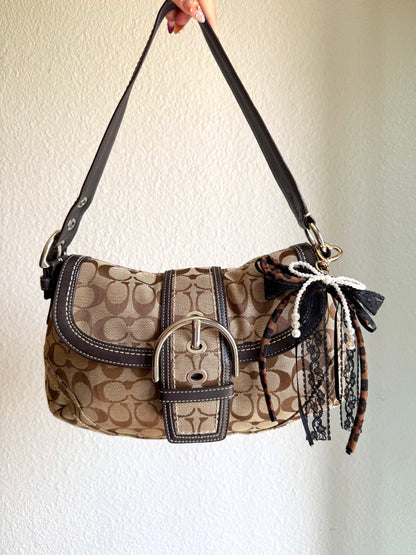 Vintage Coach Signature SOHO Monogram Shoulder Bag