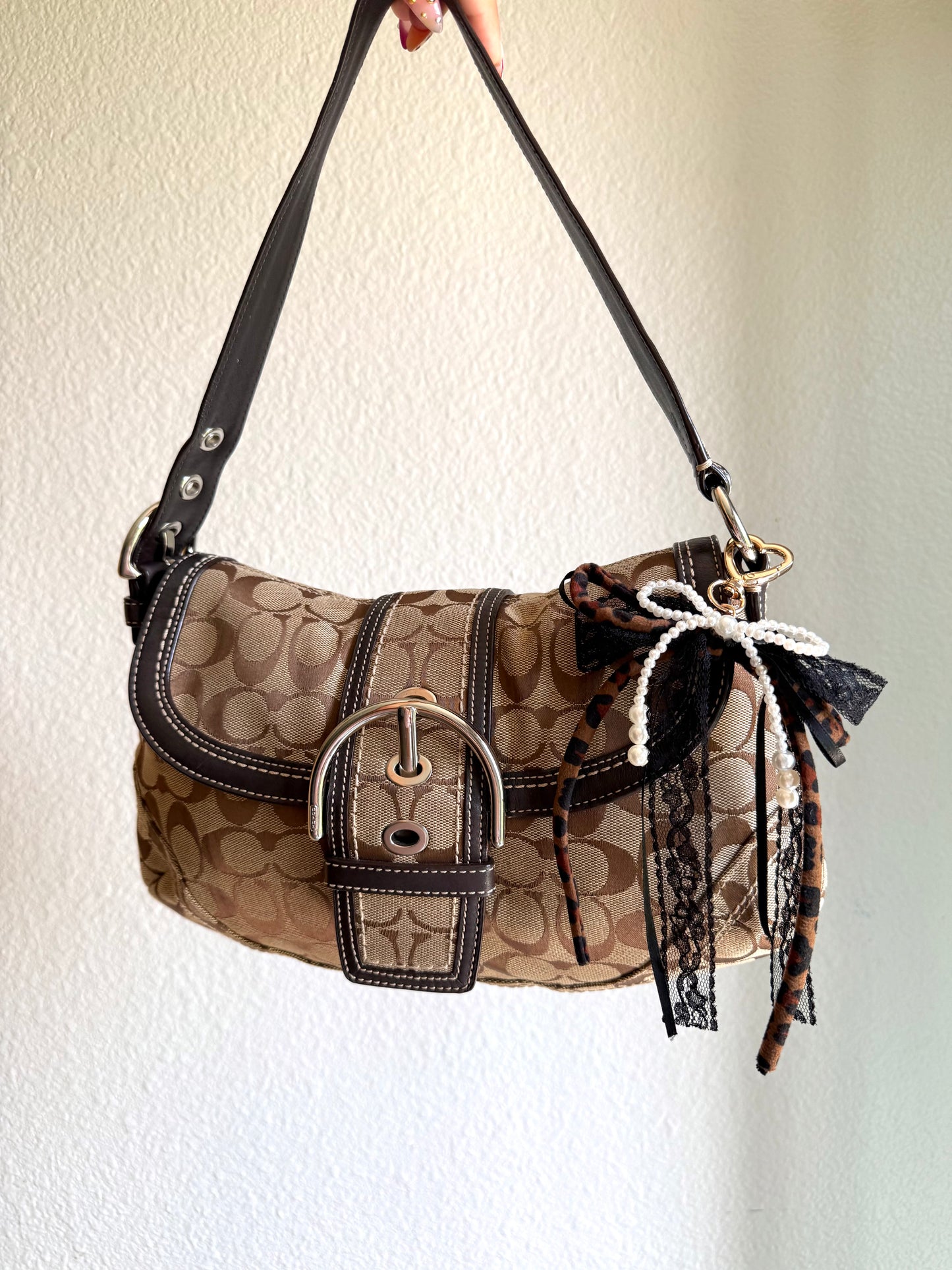 Vintage Coach Signature SOHO Monogram Shoulder Bag