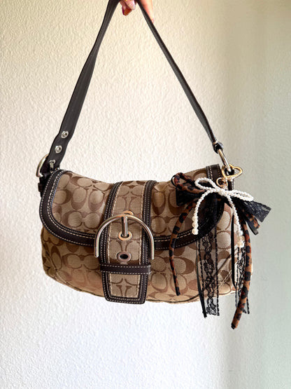 Vintage Coach Signature SOHO Monogram Shoulder Bag