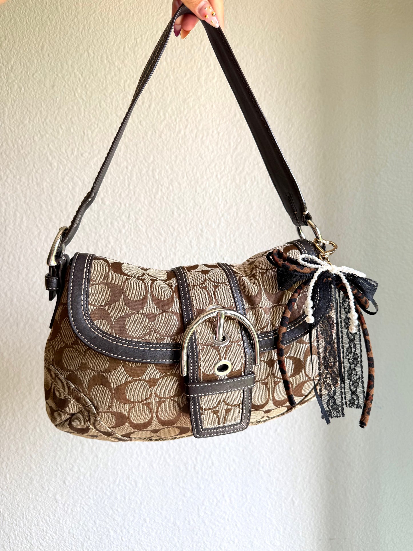 Vintage Coach Signature SOHO Monogram Shoulder Bag