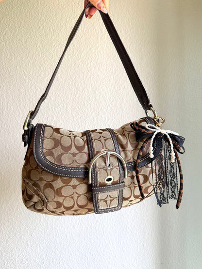 Vintage Coach Signature SOHO Monogram Shoulder Bag