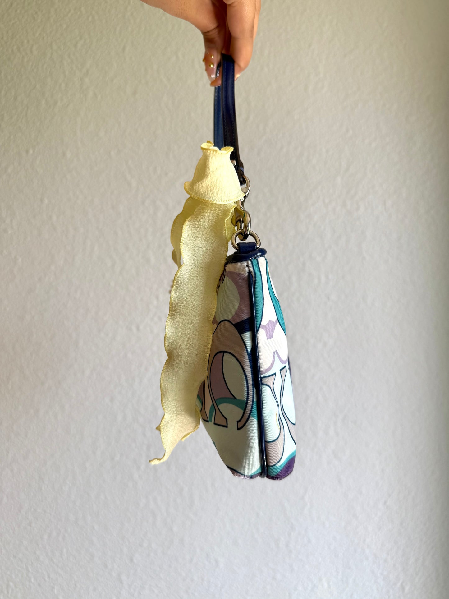 Vintage Coach Optic Monogram Clutch Shoulder Bag