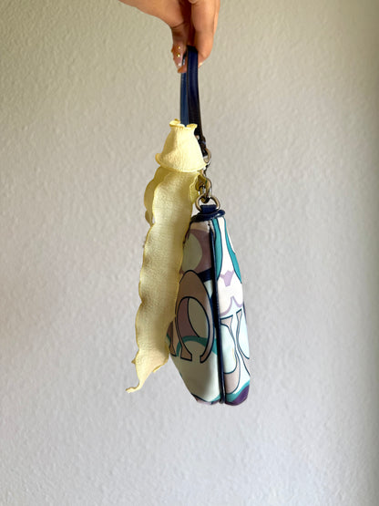 Vintage Coach Optic Monogram Clutch Shoulder Bag