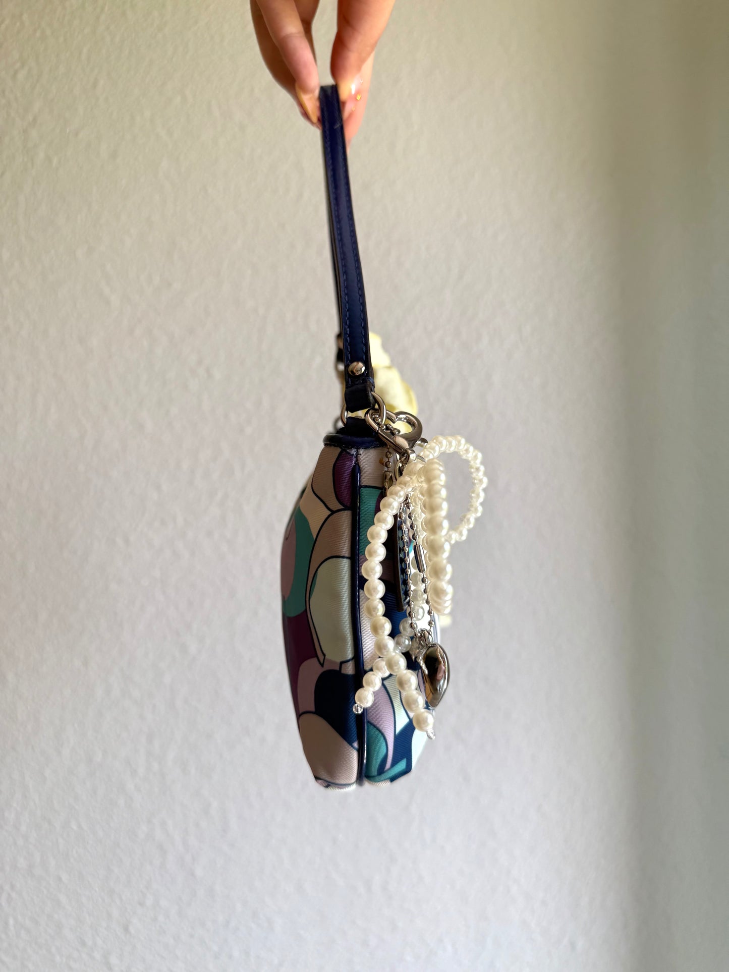 Vintage Coach Optic Monogram Clutch Shoulder Bag