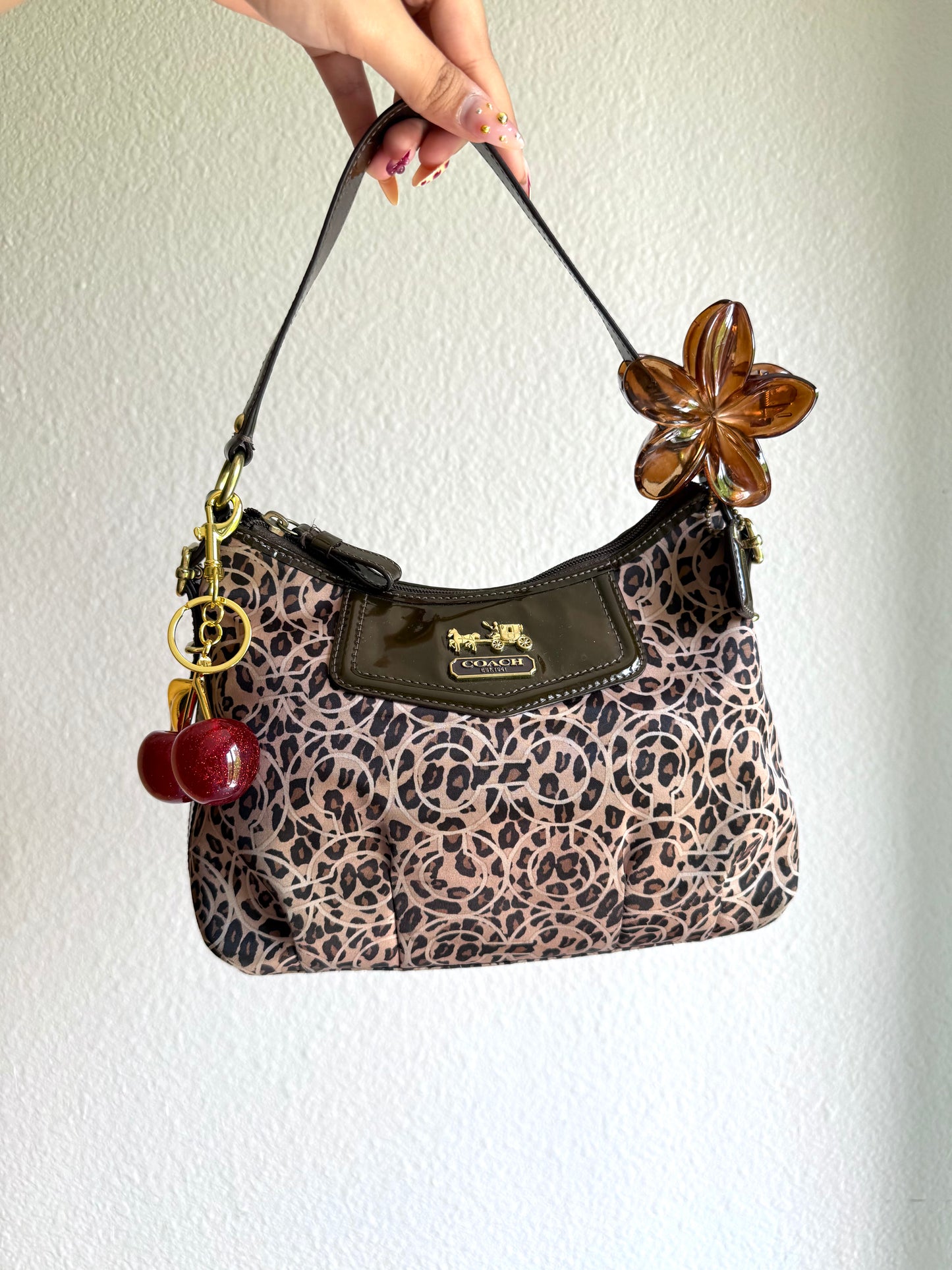 Vintage Coach Leopard Shoulder Bag