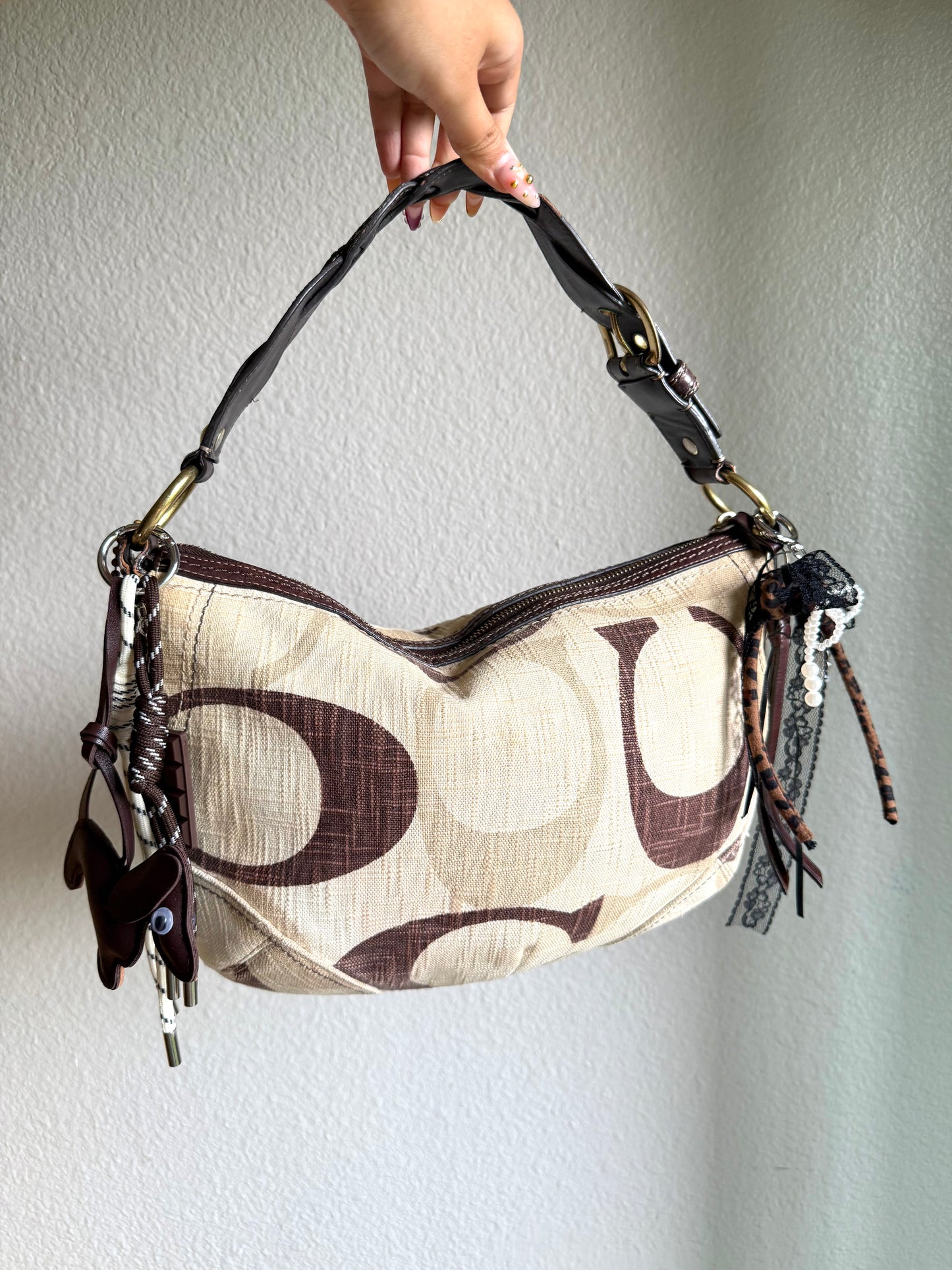 Vintage Coach Monogram Soho Hobo Shoulder Bag