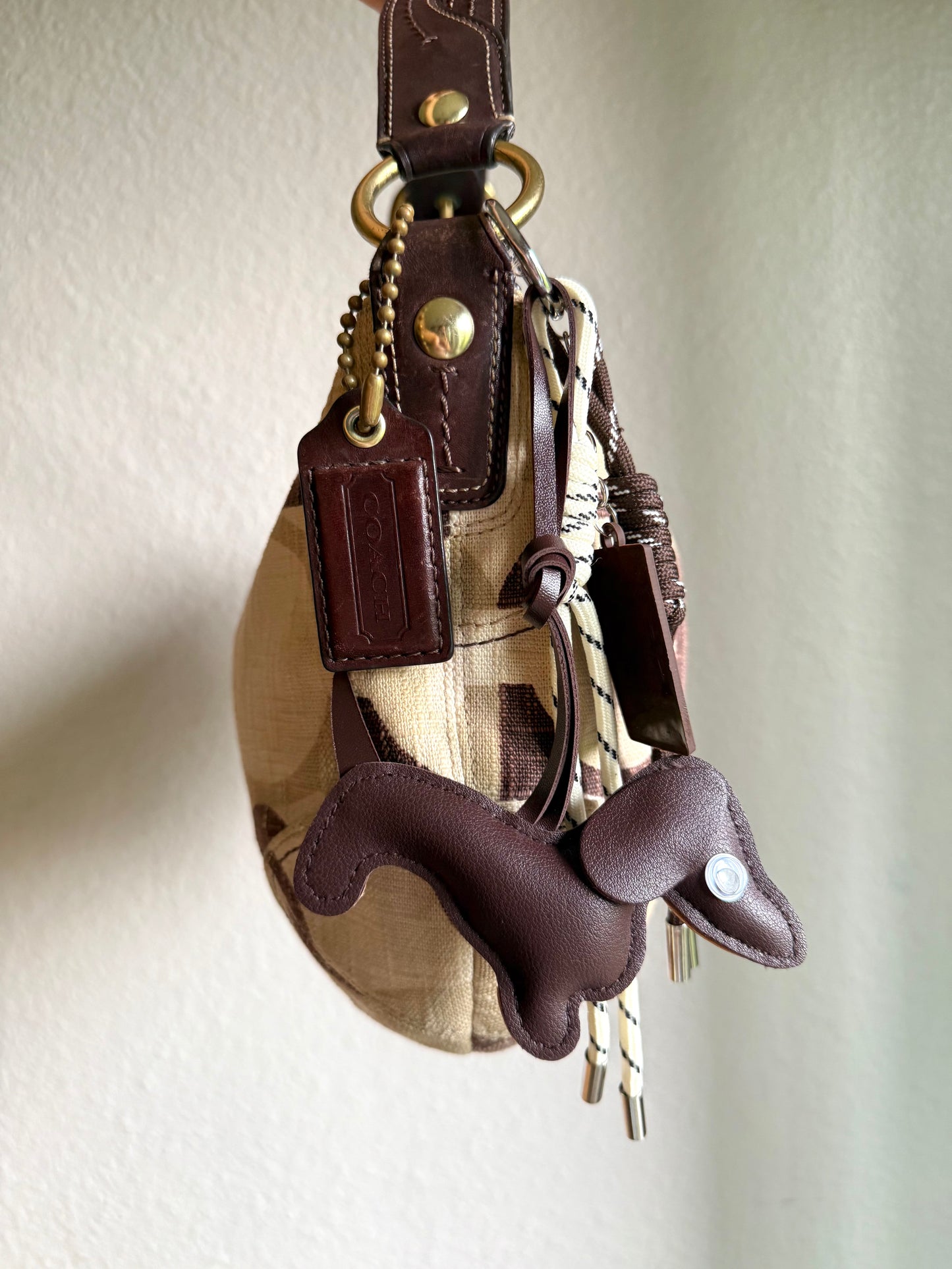 Vintage Coach Monogram Soho Hobo Shoulder Bag