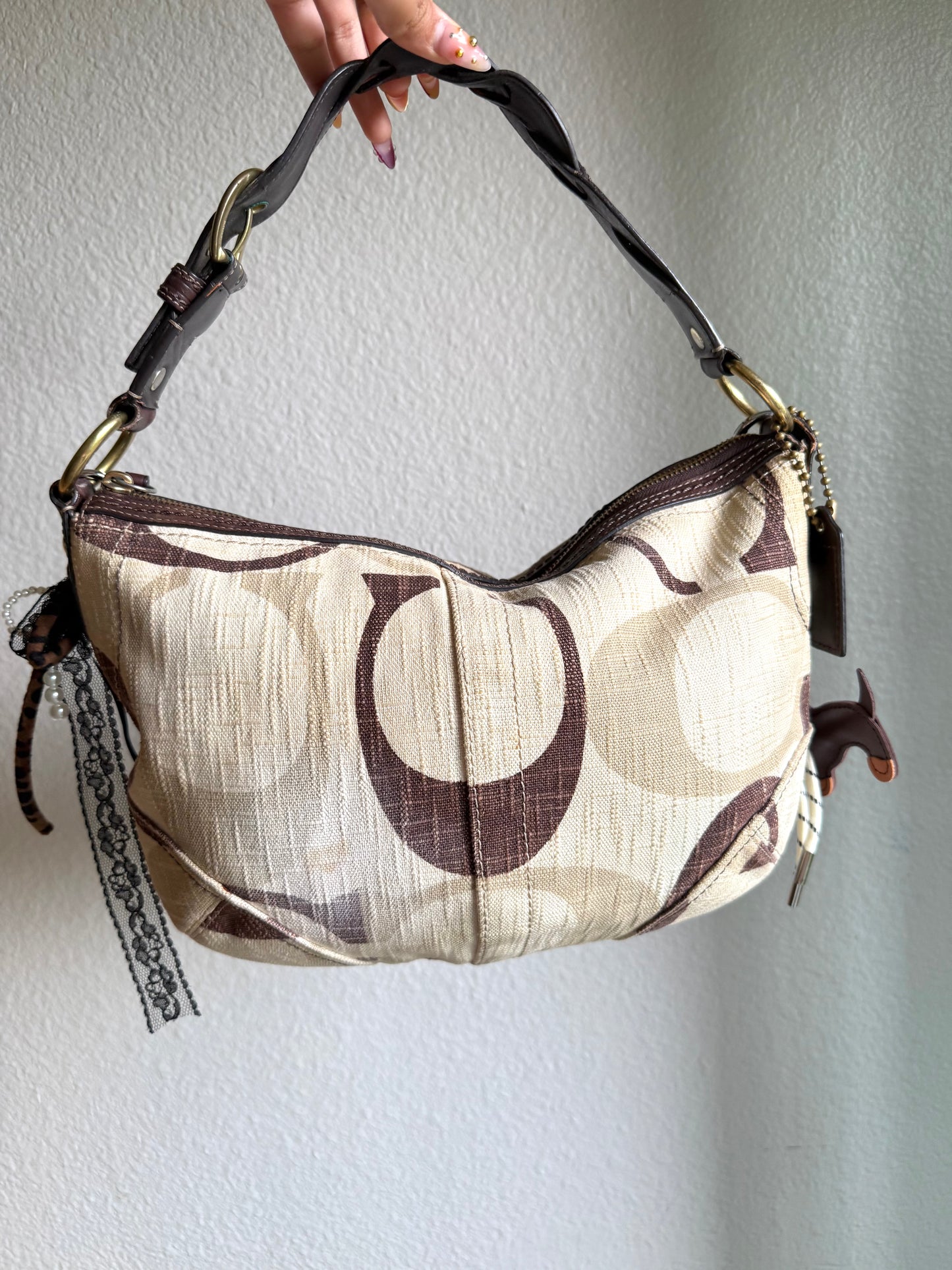 Vintage Coach Monogram Soho Hobo Shoulder Bag