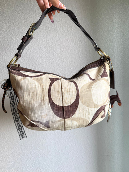 Vintage Coach Monogram Soho Hobo Shoulder Bag