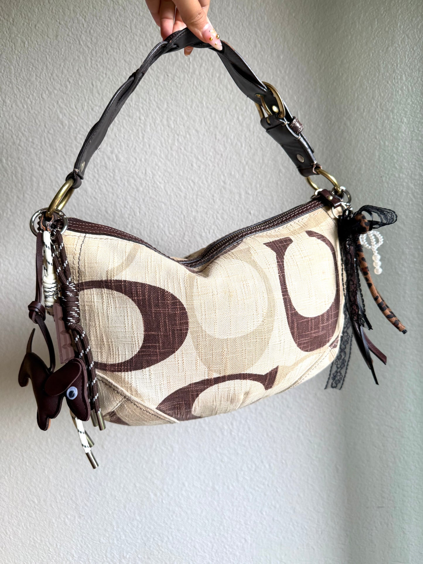 Vintage Coach Monogram Soho Hobo Shoulder Bag