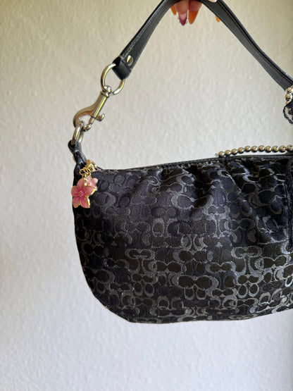 Vintage Coach Optic Monogram Shoulder Bag