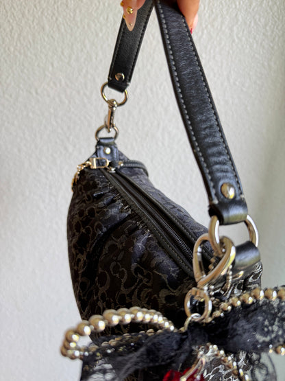 Vintage Coach Optic Monogram Shoulder Bag