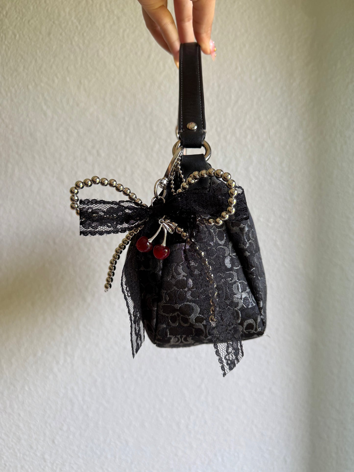 Vintage Coach Optic Monogram Shoulder Bag