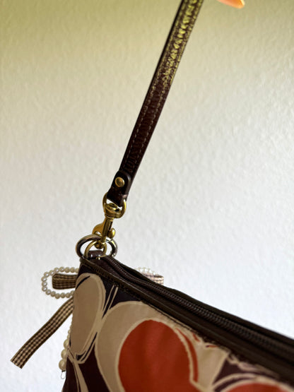 Vintage Coach Monogram Clutch Shoulder Bag