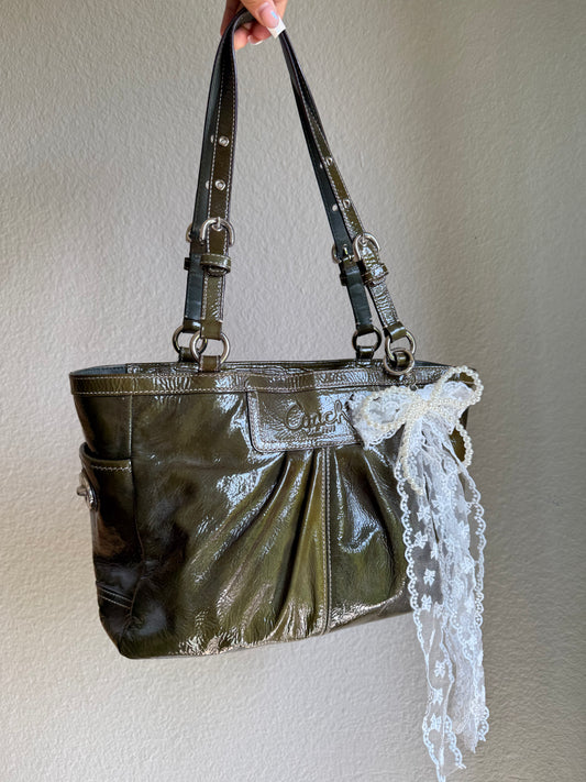 Vintage Coach Shoulder Tote Bag