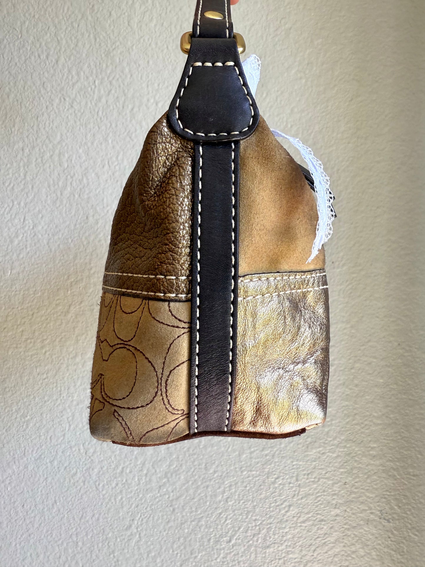 Vintage Coach Patchwork Shoulder Bag