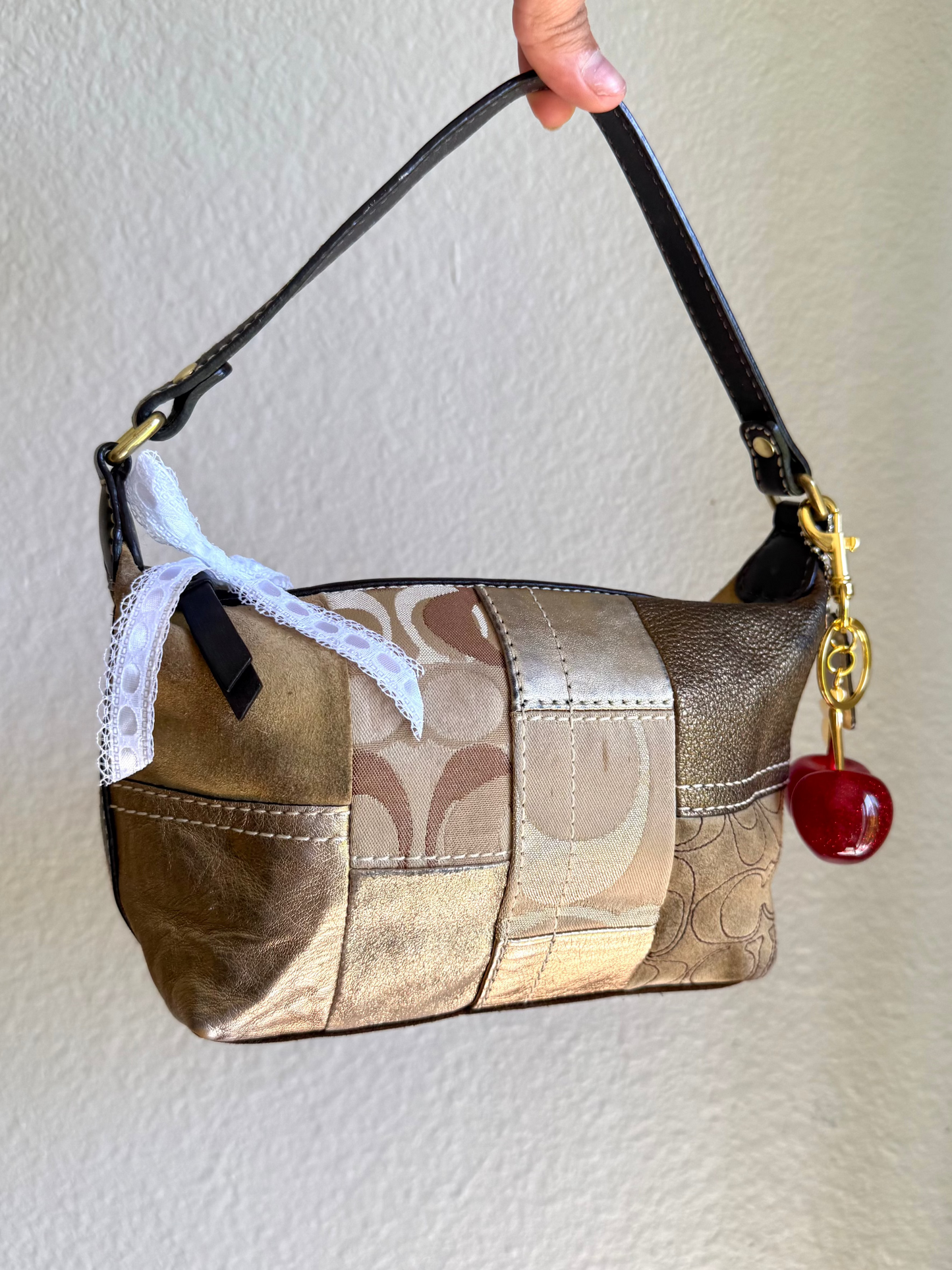 Vintage Coach Patchwork Shoulder Bag