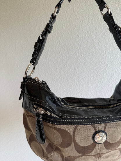 Vintage Coach Monogram Shoulder Bag