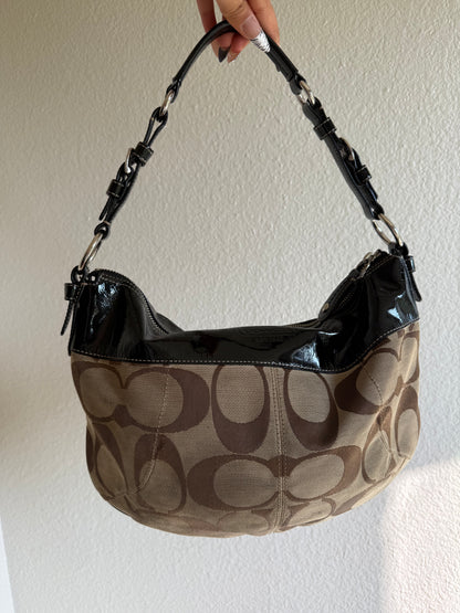 Vintage Coach Monogram Shoulder Bag