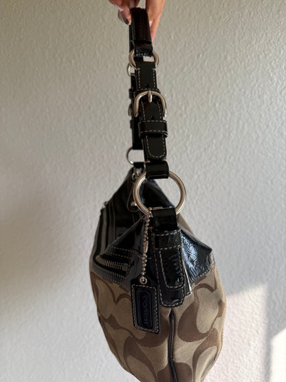 Vintage Coach Monogram Shoulder Bag