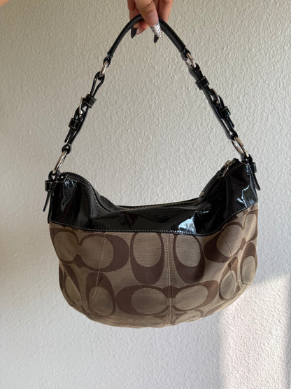 Vintage Coach Monogram Shoulder Bag